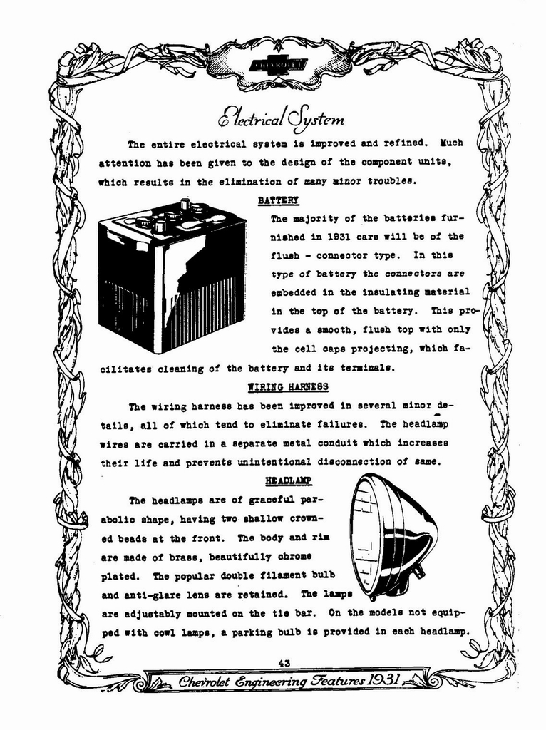 1931 Chevrolet Engineering Features Page 73